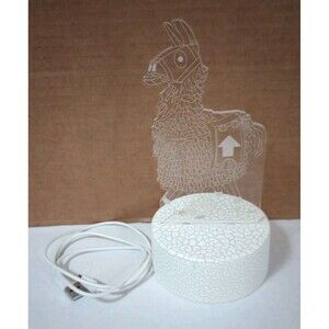 Fortnite Llama Multicolor LED Night Light 10 Inch w/USB/Battery Options